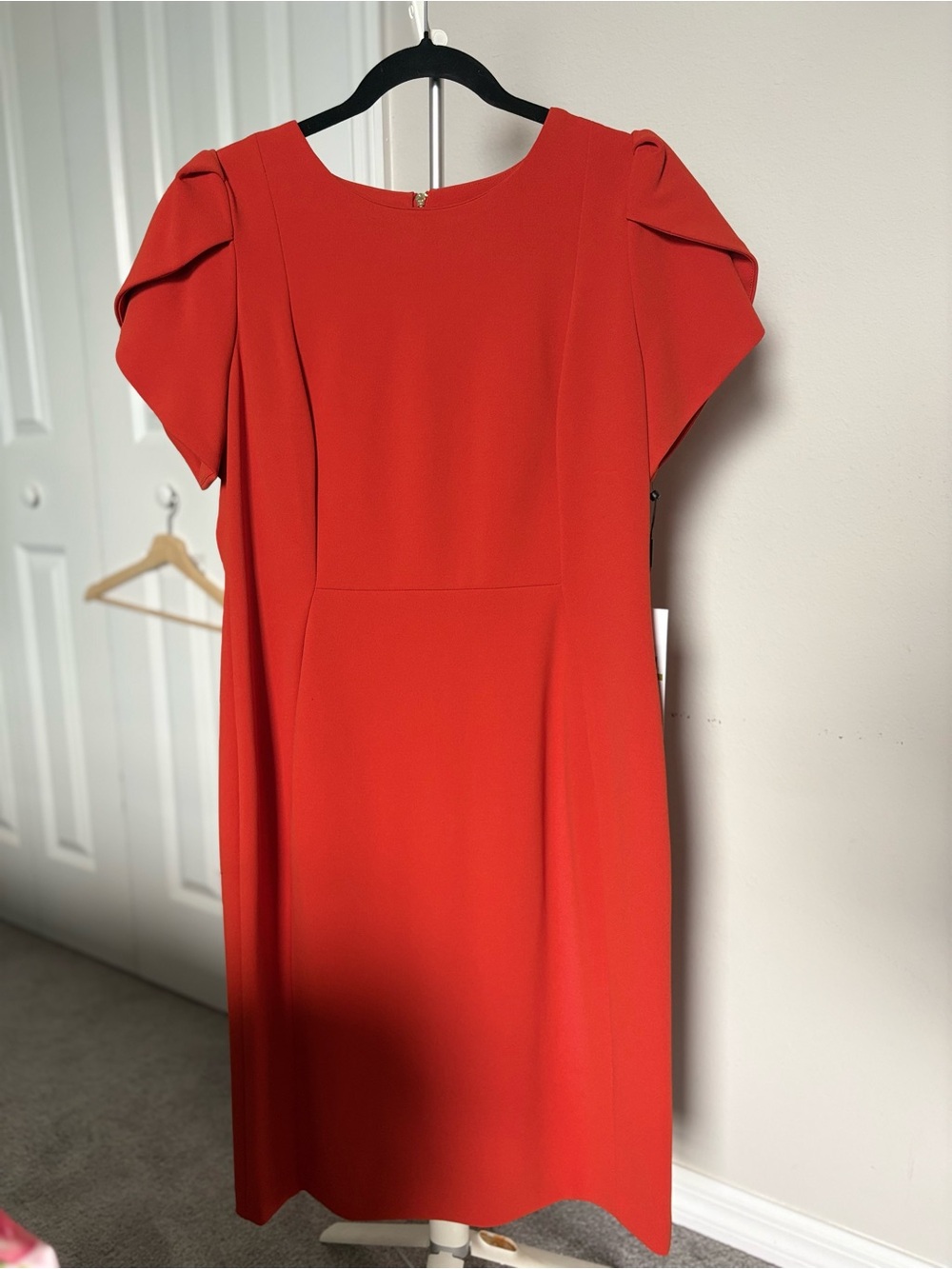 Calvin Klein Red Midi Sheath Dress